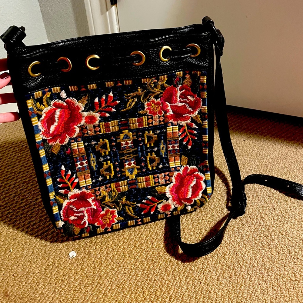 Johnny Was leather purse